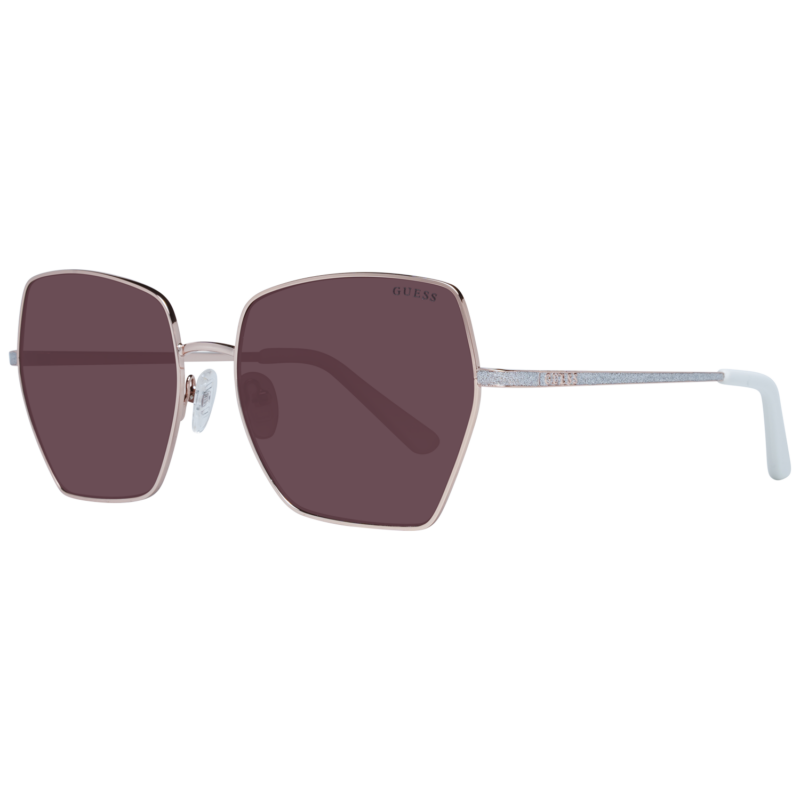 Guess, Ochelari de soare hexagonali cu lentile in degrade, GF6137 28F 57,  Auriu rose, 57-17-140